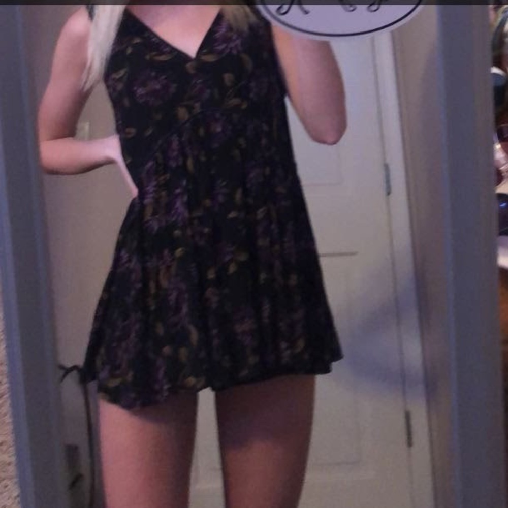 Floral Tank w thick straps